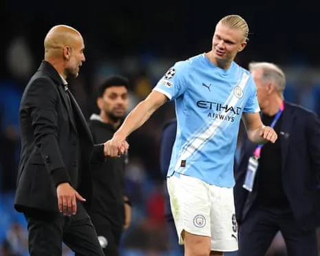Erling Haaland Enters Elite Champions League Half-Century Club, Hailed by Guardiola as CR7 and Messi's Equal